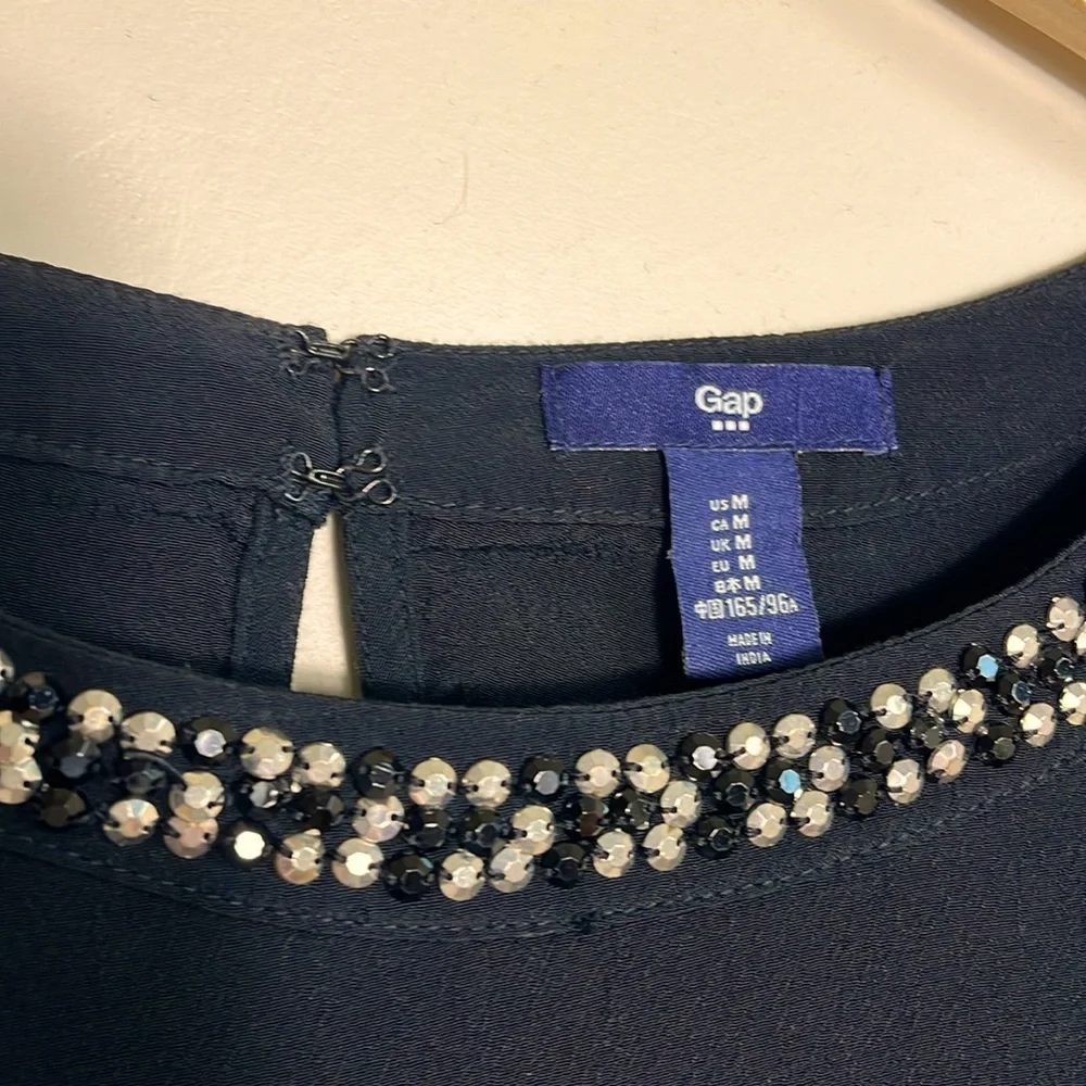 Elegant Black Beaded Women's Top - Picture 3 of 6
